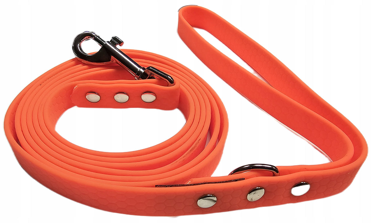 Dog leash training waterproof hexa orange neon 2m