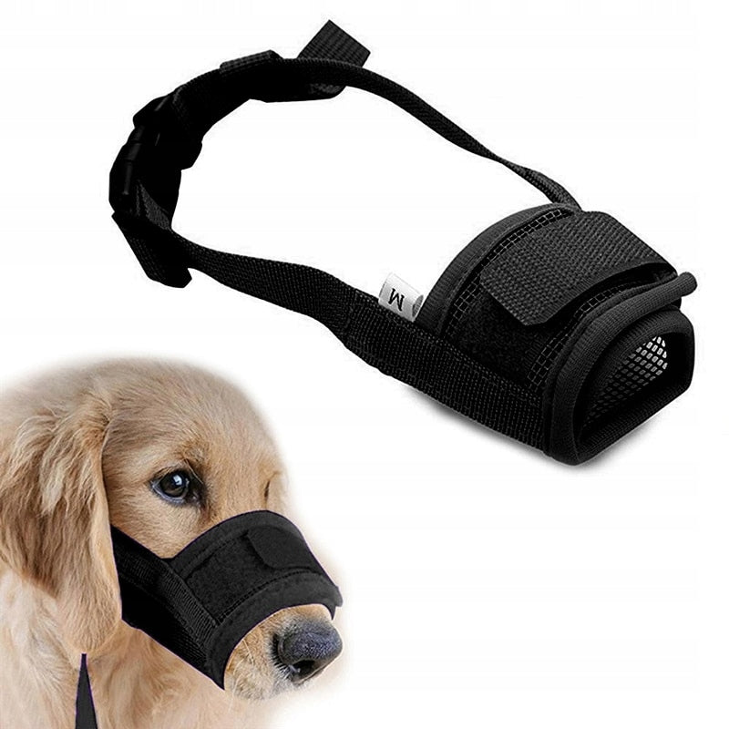 Dog material muzzle adjustable L
