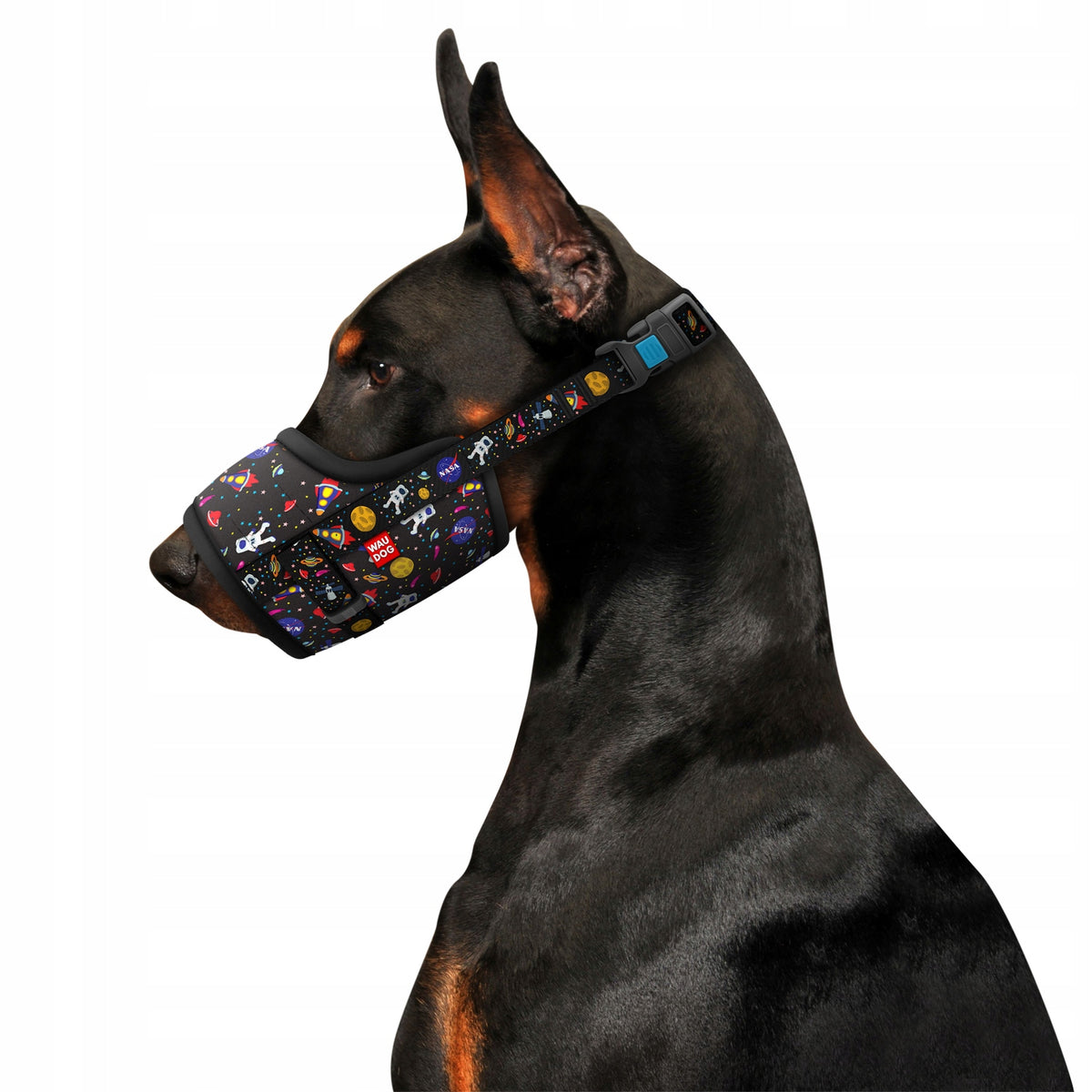 Dog muzzle WAUDOG Nylon, NASA design, size L, 25-34 cm Packaging status original