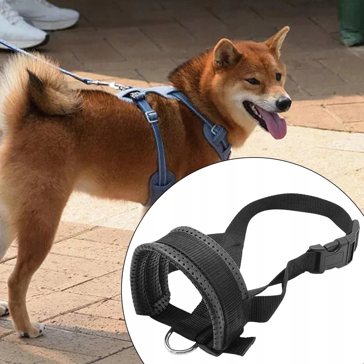 Dog muzzle adjustable for travel L Z Brand no brand