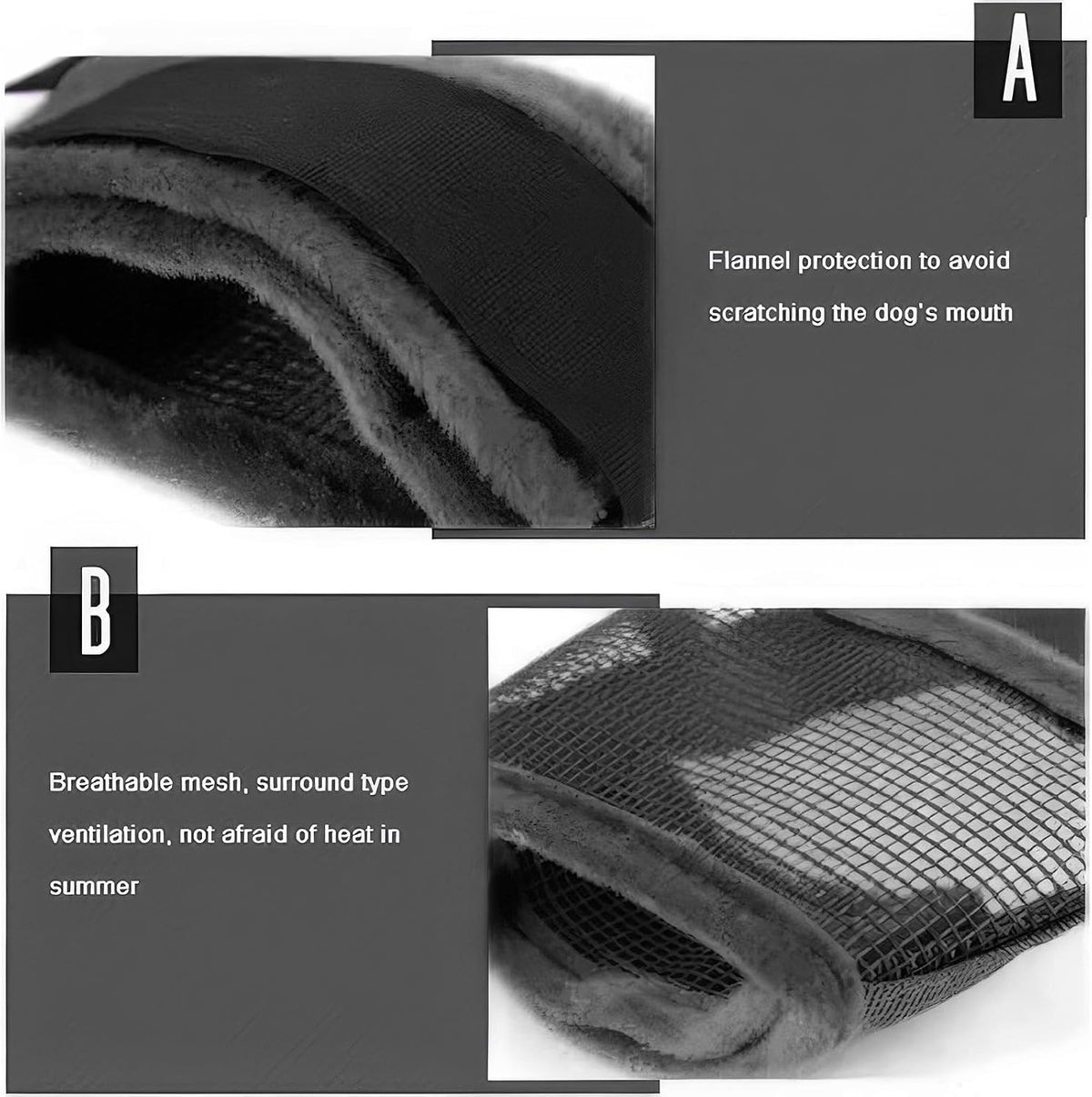 Dog muzzle, dog muzzle large size, prevents chewing, biting Brand TG