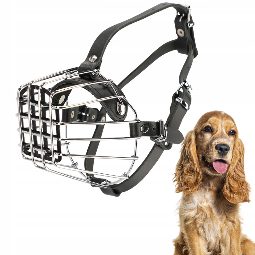 Dog muzzle, metal No. 4 ( muzzle circumference 33cm), Large spaniel DINGO