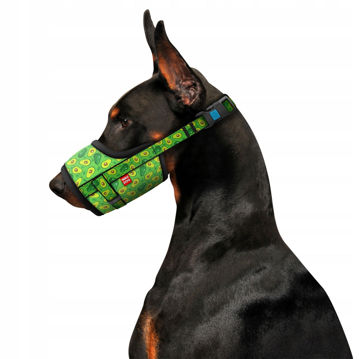Dog muzzle nylon Avocado pattern, durable, strong and reliable, M EAN (GTIN) 4823089325415