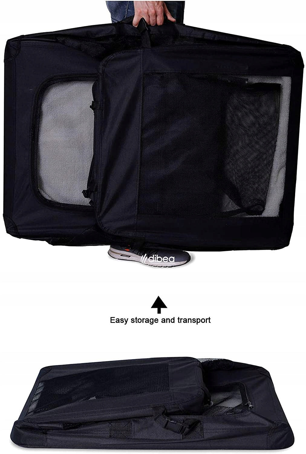 Dog transporter Lionto black 2XL 90X61X65 CM Trade name Transporter dla psa Dibea czarny