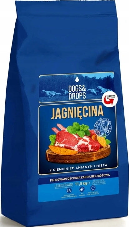 Dogs&Drops dry lamb food 11,5 kg