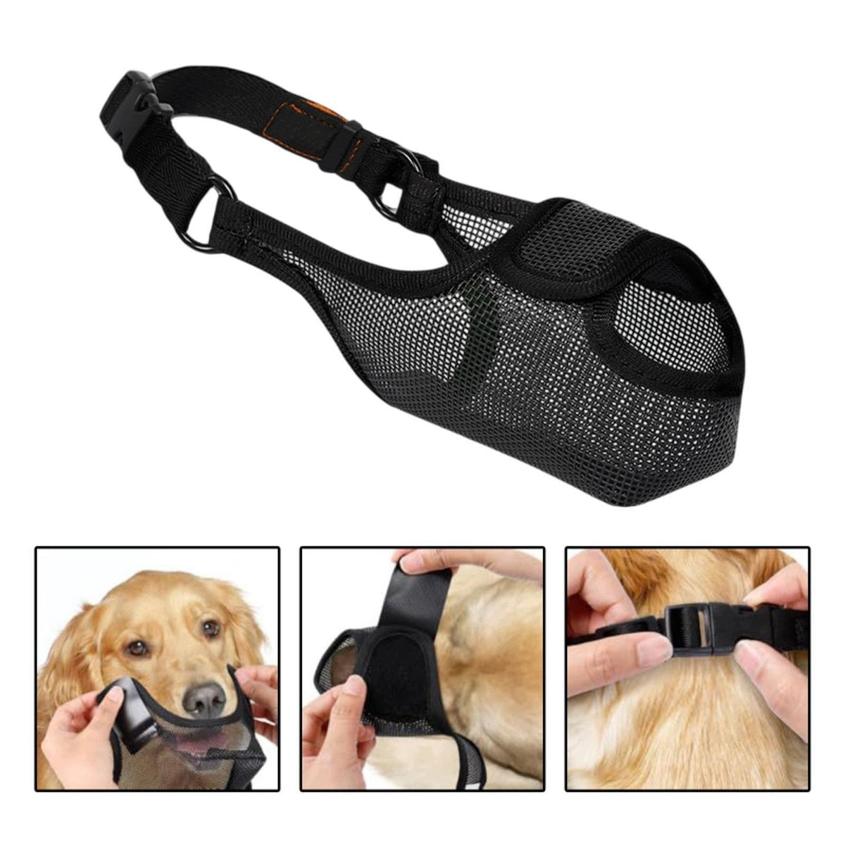 Dogs Muzzle Anti Chewing Portable Dog Mouth Cover for Walking Outdoor M