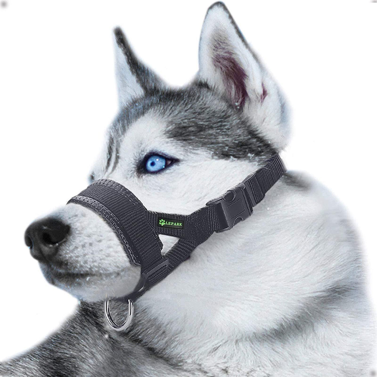 Dogs Muzzle Protective Adjustable Loop Prevent Biting Chewing for Travel S