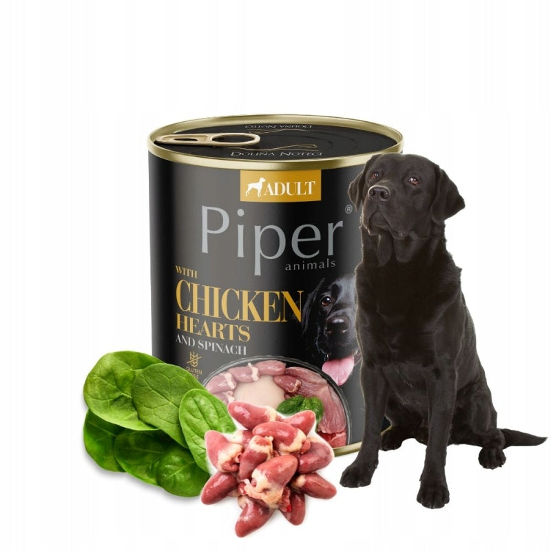 Dolina Noteci Piper Chicken and spinach hearts 800g