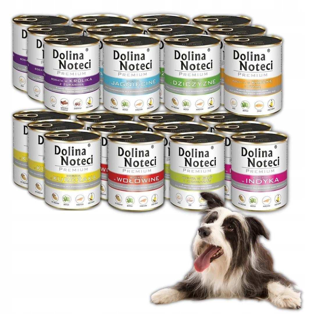 Dolina Noteci Premium Wet Dog Food Without Fish 24x400g Mix of Flavours Packaging status original