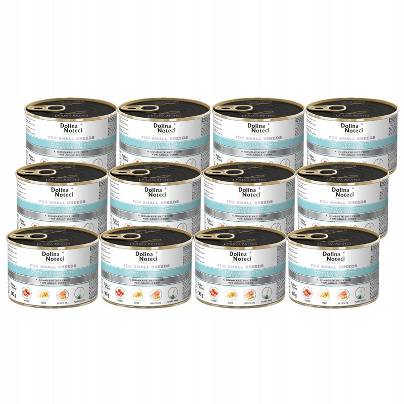 Dolina Noteci Premium Wet Food for Small Breed Veal Dogs 12 x 185 g