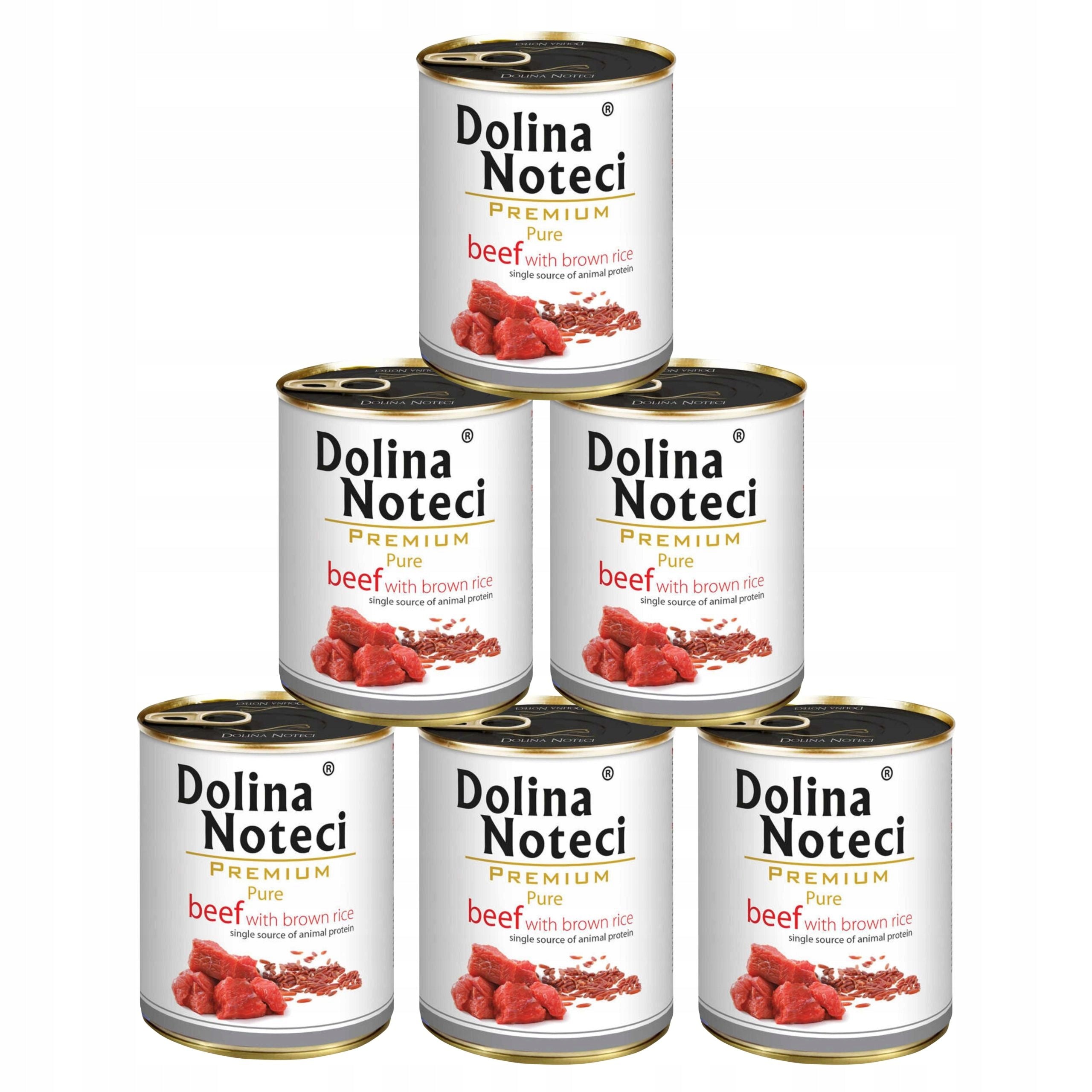 Dolina Noteci Pure Beef Rice Wet Dog Food 6x800g