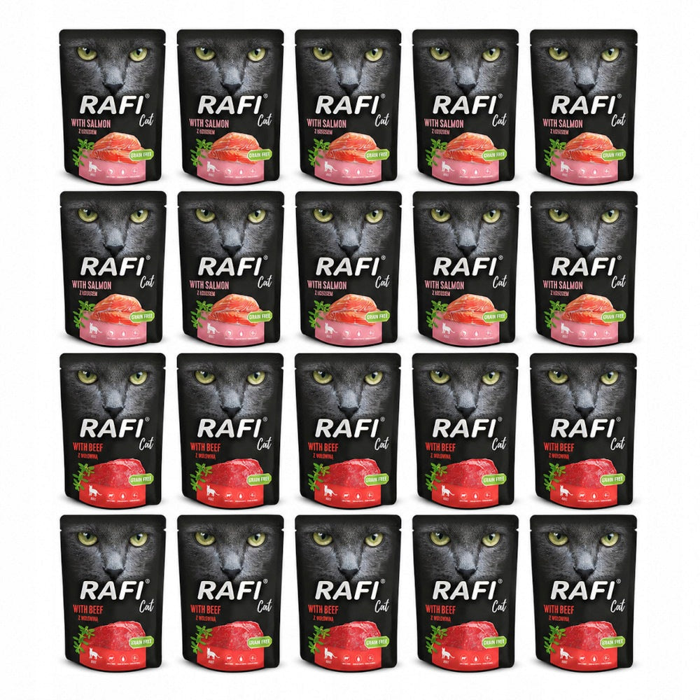 Dolina Noteci Rafi Cat MIX Salmon and Beef 20x300g