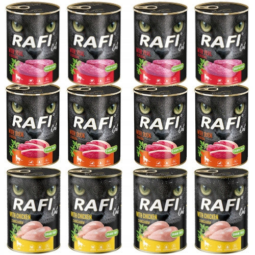 Dolina Noteci Rafi Cat mix ATULT - 3 flavors for cat 12x400g