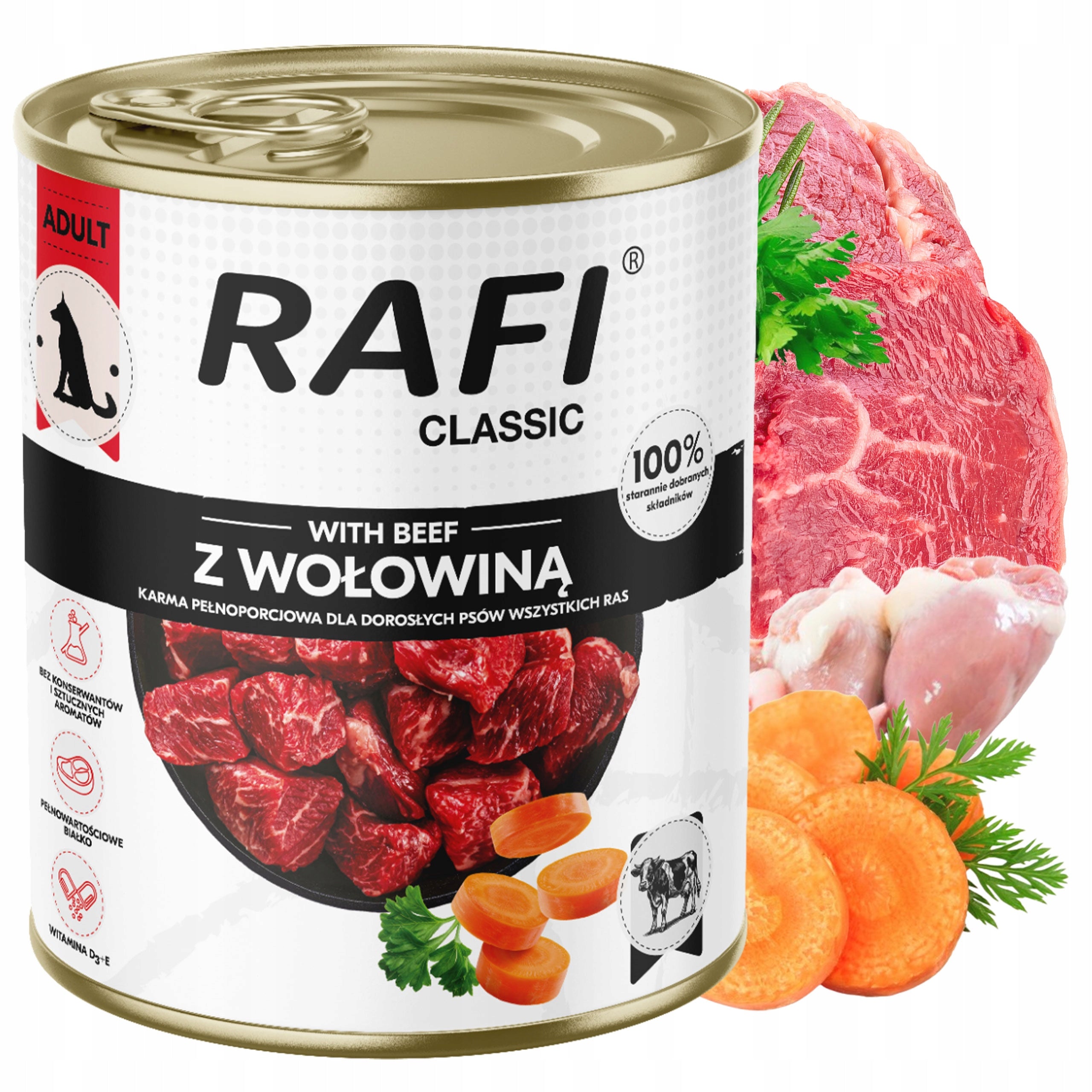 Dolina Noteci Rafi Classic wet dog food Beef 6 x 800g Manufacturer code super dobra karma dla psa