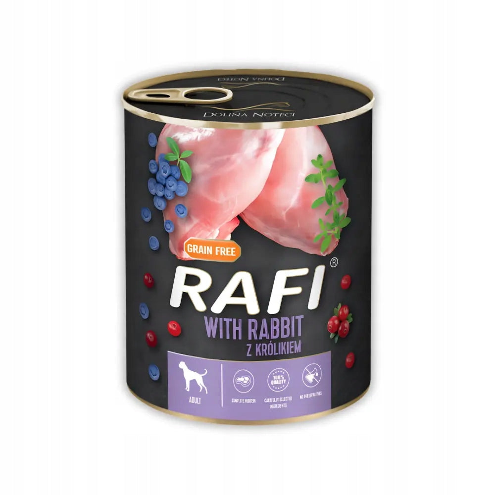 Dolina Noteci Rafi Rabbit 800g Wet Dog Food Can Brand Rafi