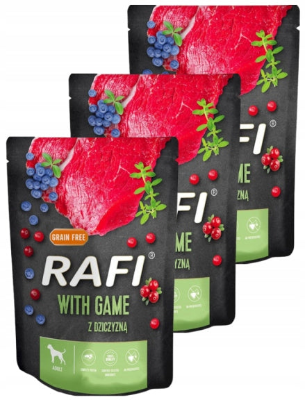 Dolina Noteci Rafi with game, blueberry 10x300 g Manufacturer code 5902921394952
