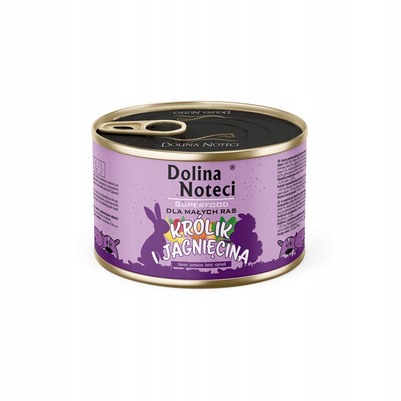 Dolina Noteci Superfood Small Breed Dog Food Rabbit and Lamb 185 g