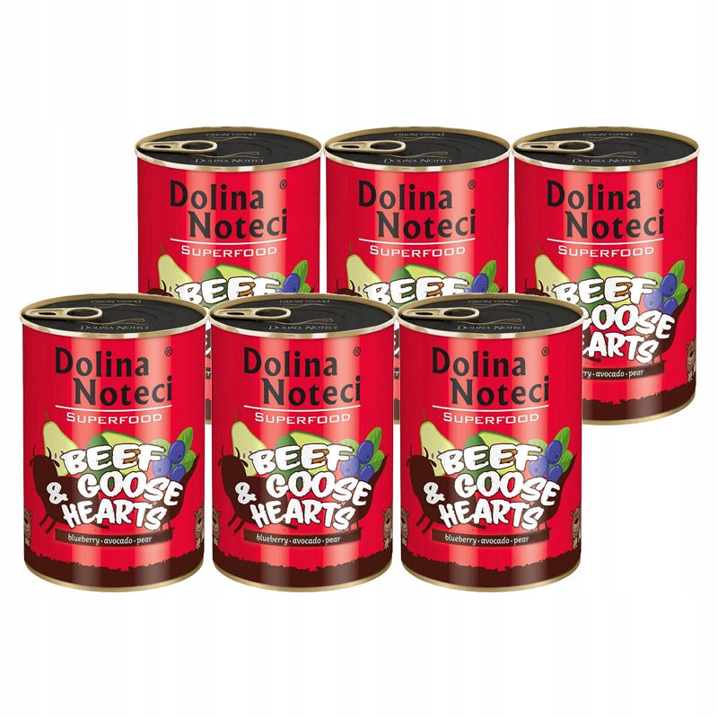 Dolina Noteci Superfood Wet Dog Food Beef Set of 6 x 400 g