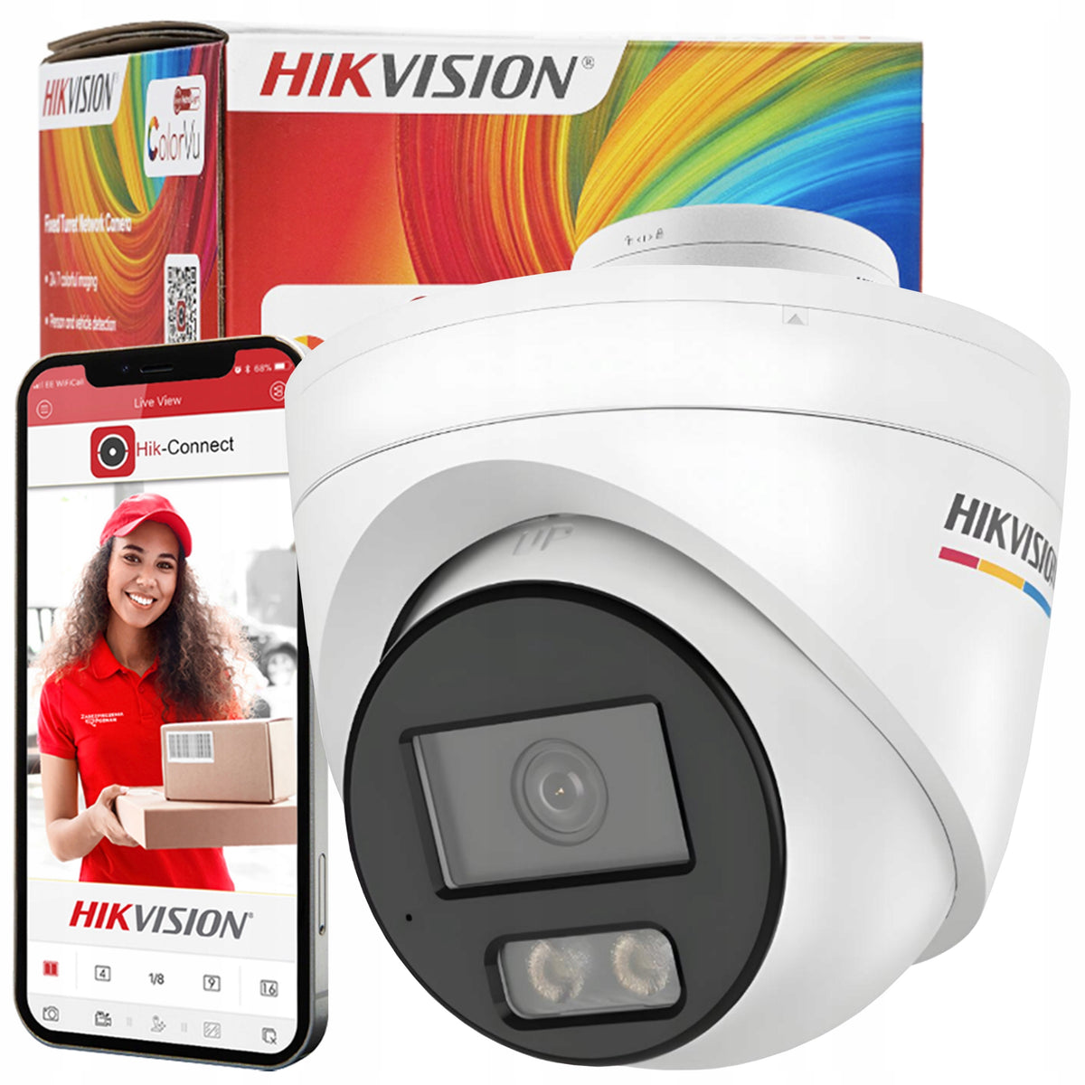 Dome IP Camera Hikvision DS-2CD1347G3H-LIUF 4Mpx Motion Detection MD 3.0