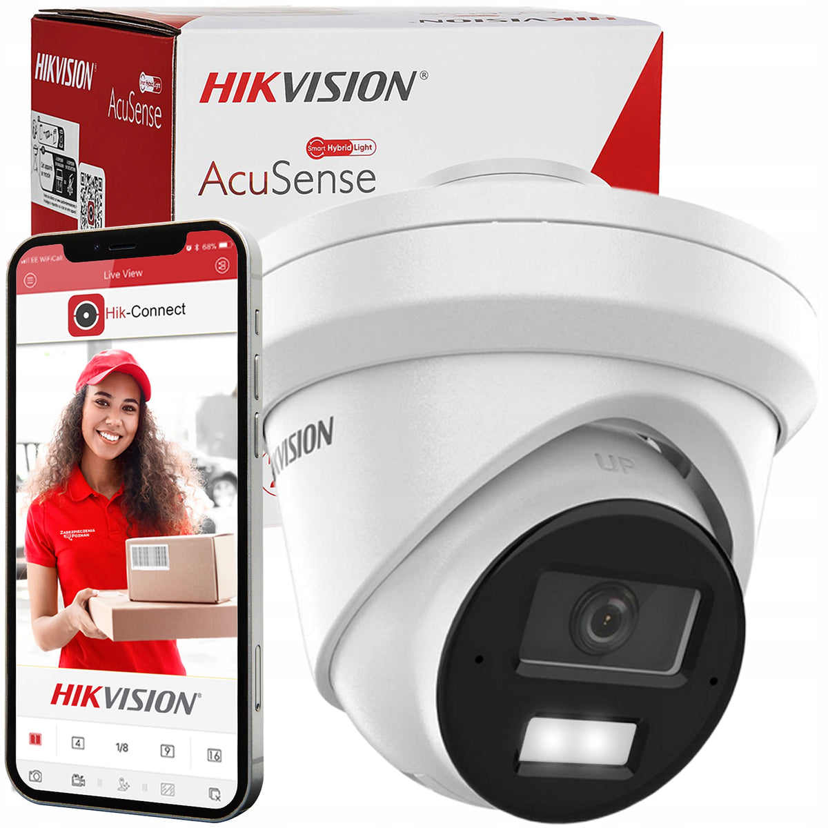 Dome IP Camera Hikvision DS-2CD2383G2-LI2U 8Mpx AcuSense IR+LED