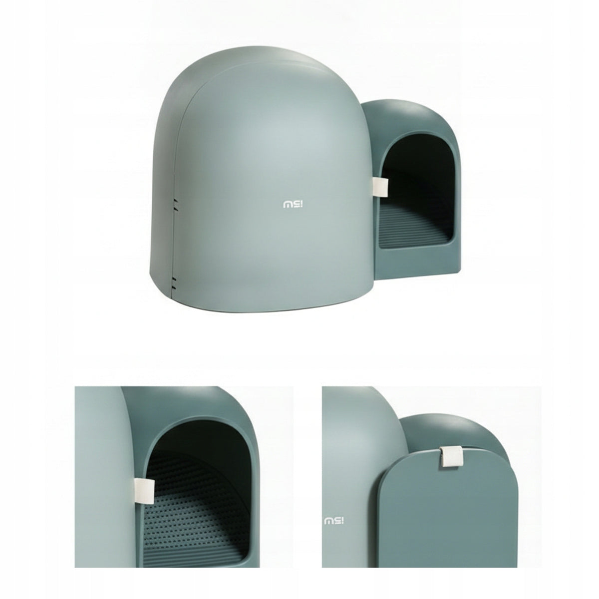 Dome Litter Box Private Litter Box with Entry Tunnel Covered for Apartment Packaging status original