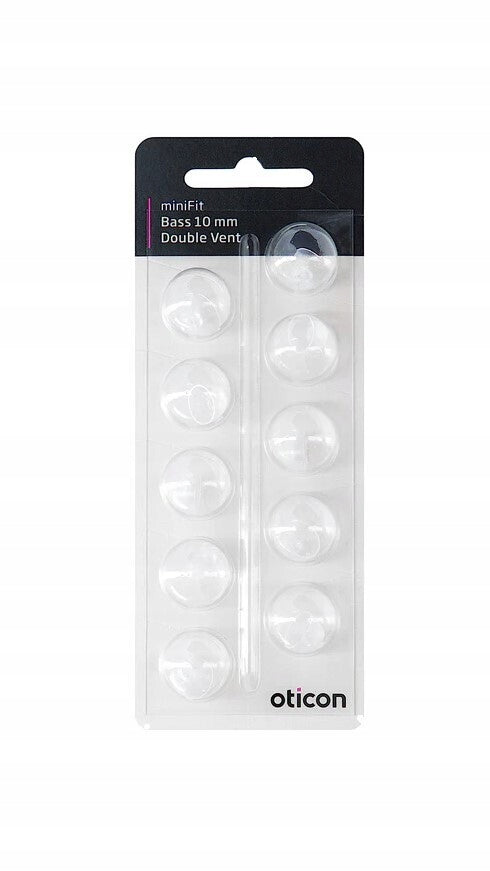Domes for cameras OTICON,BERNAFON,miniFit Bass 10mm Double Vent 10pcs