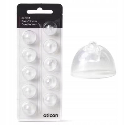 Domes for cameras OTICON,BERNAFON,miniFit Bass 12mm Double Vent 10pcs