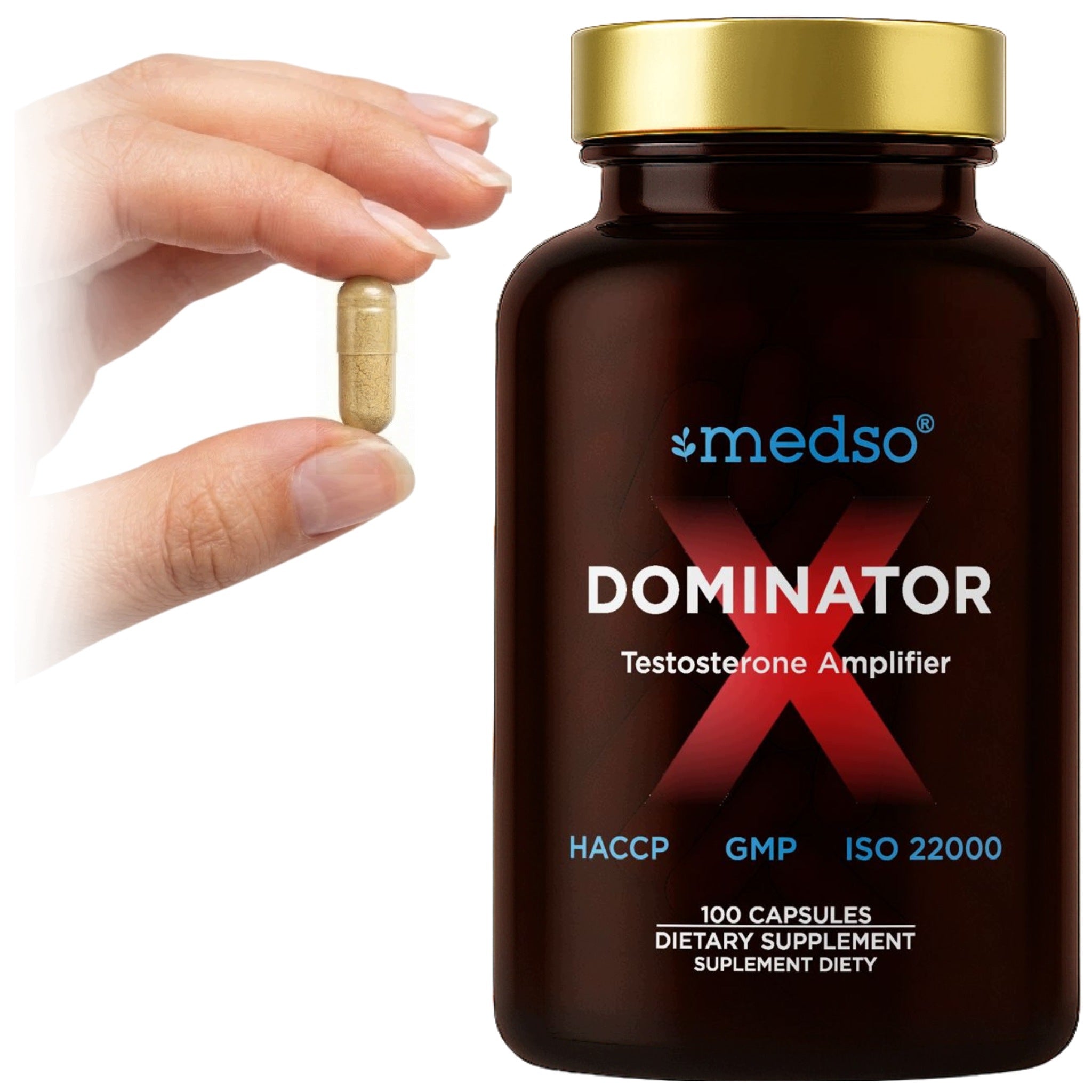 Dominator X Testosterone Libido Fertility Tribulus Booster medso 100caps.