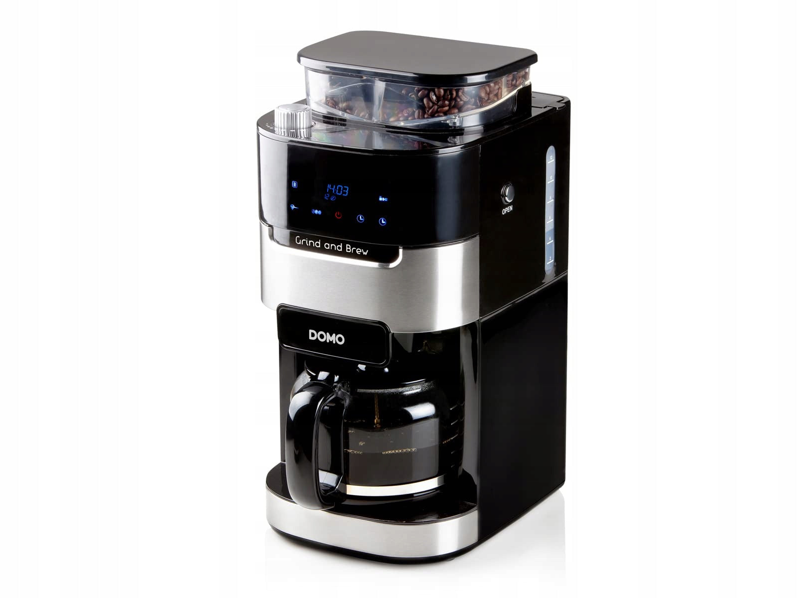 Domo DO721K Overflow coffee maker 1,5L 12 cups with grinder