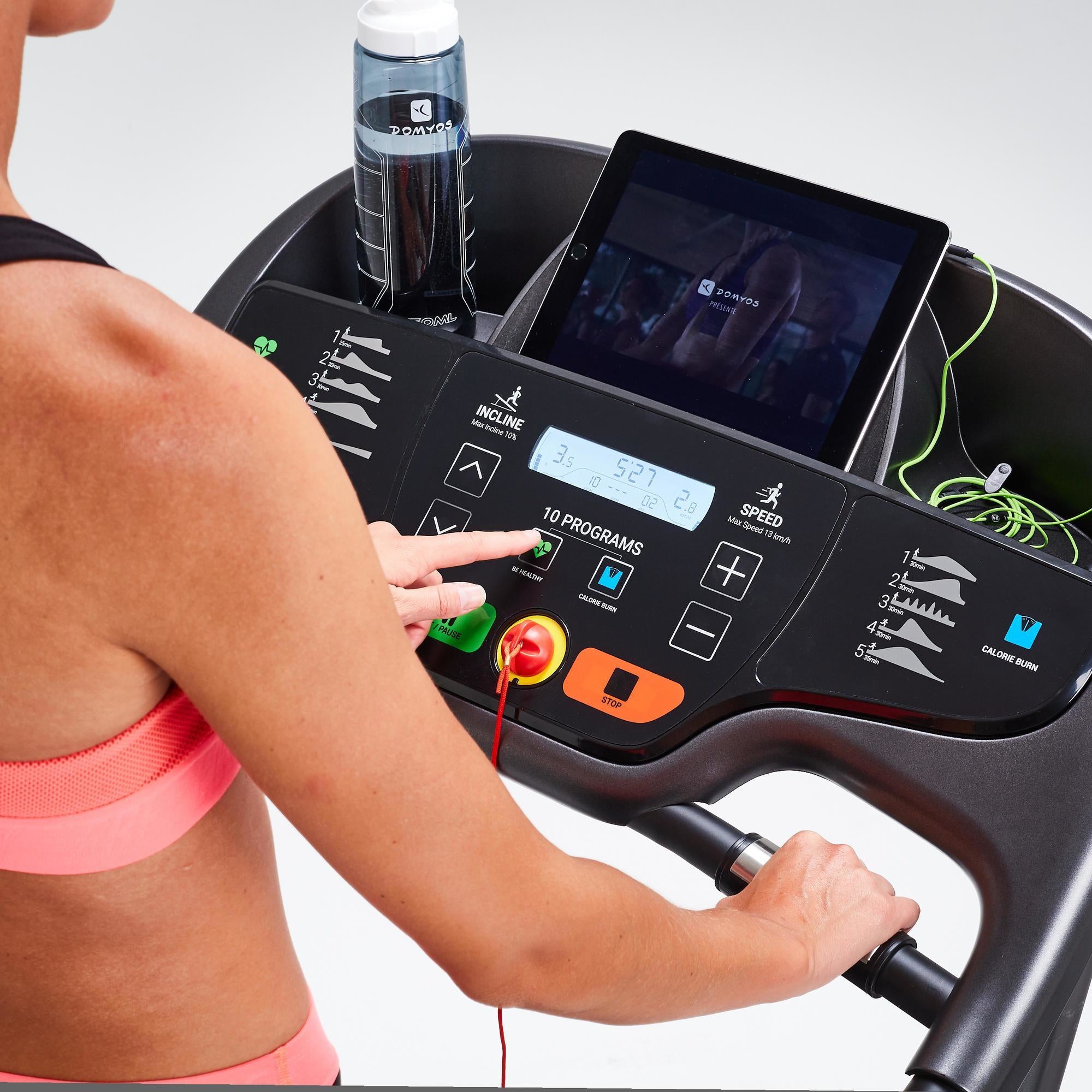 Domyos T520B Comfort Running Treadmill Additional features foldable
