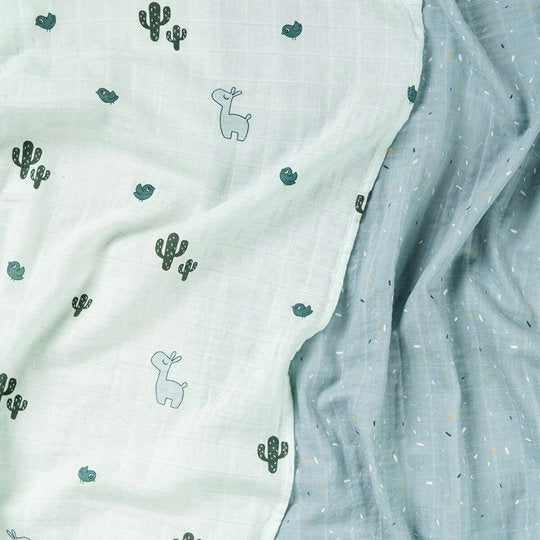 Done by Deer Cotton Diapers 65x65cm 2pcs Lalee Blue Brand Done By Deer