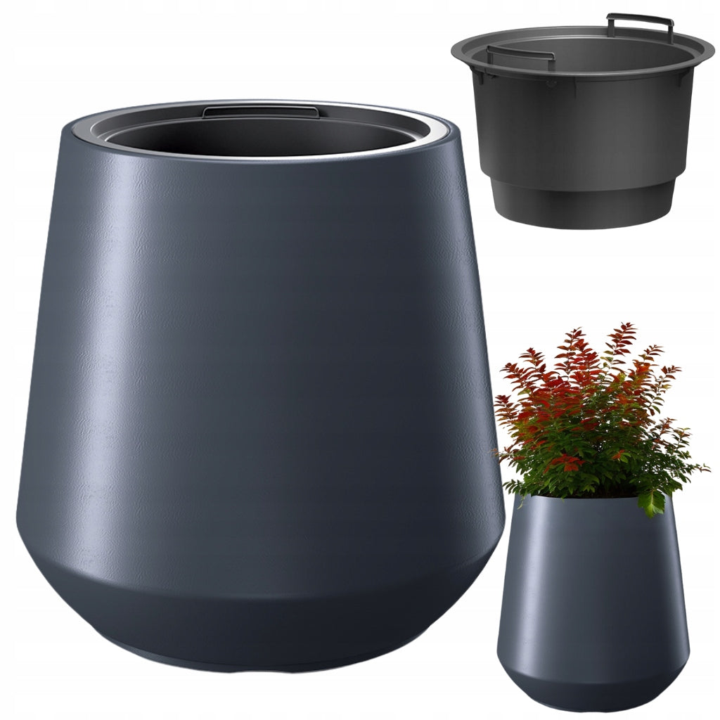 Runder Topf Prosperplast Heos T Slim DPHET440-S433, schwarz 