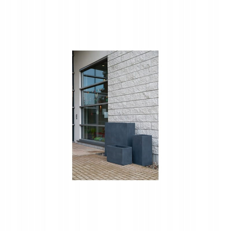 Ecolite Keramiktopf, quadratisch, dunkelgrau, 31 x 31(A) cm 