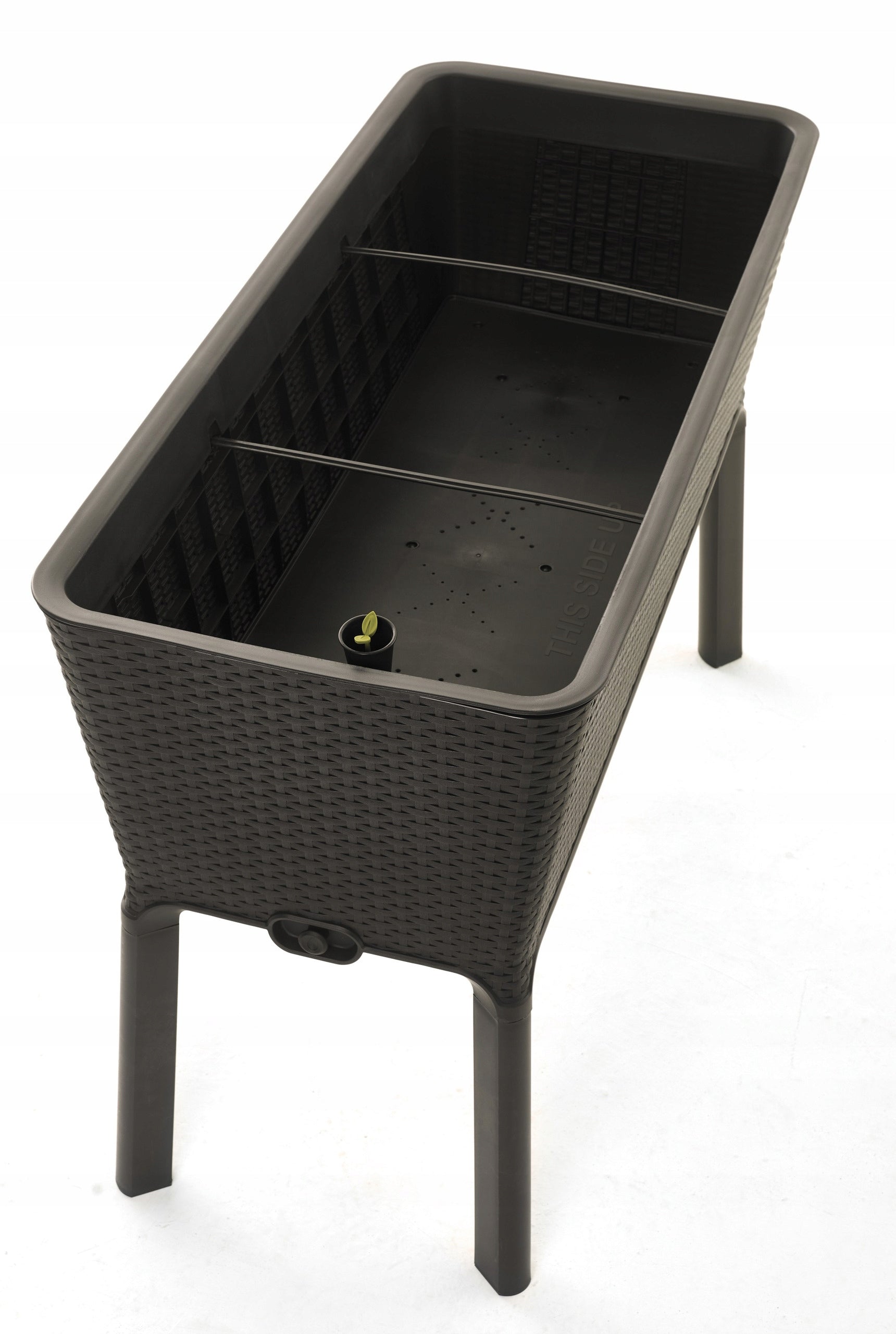 Blumentopf Full Bloom 120L Round Waves braun 