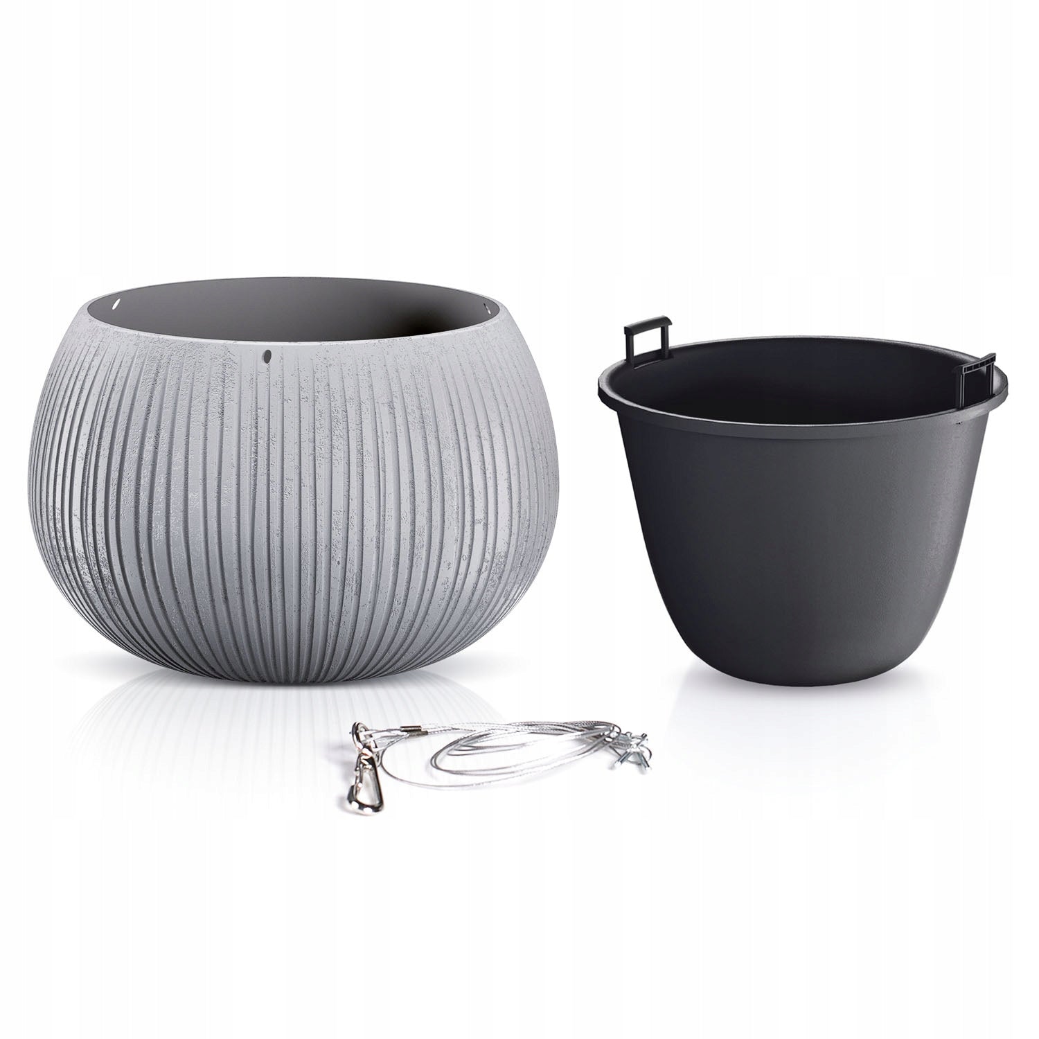 Hängender Blumentopf Prosperplast Bowl Beton, 23,8 x 16,1 cm 