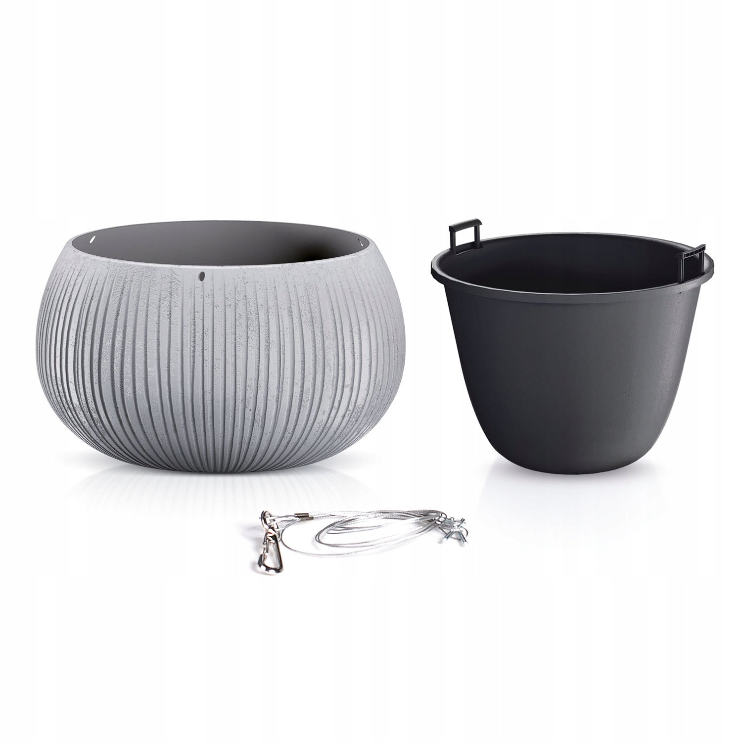 Hängender Blumentopf Prosperplast Bowl Beton WS DKB370WS-422U, grau 