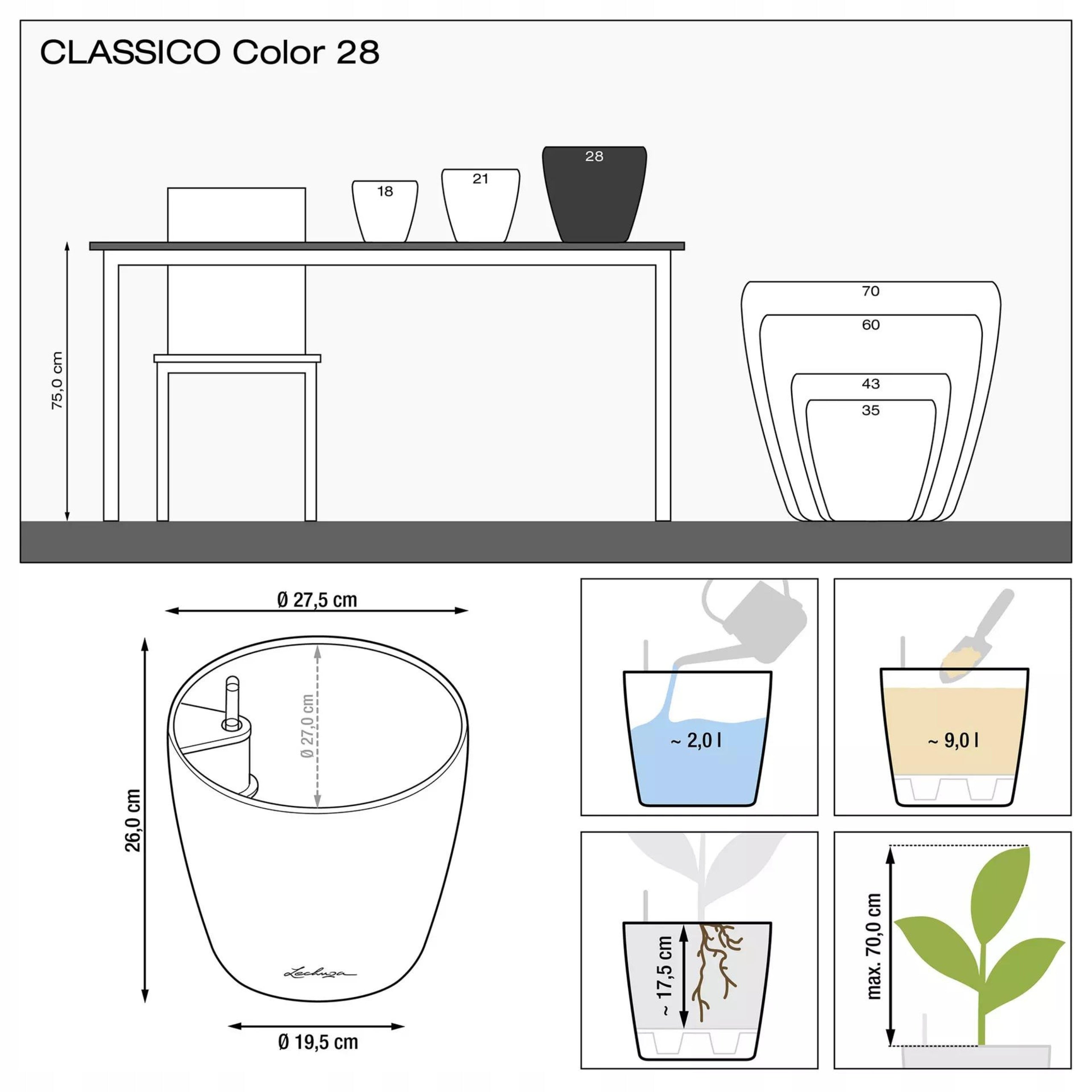 Lechuza Classico Farbe 28 cm 