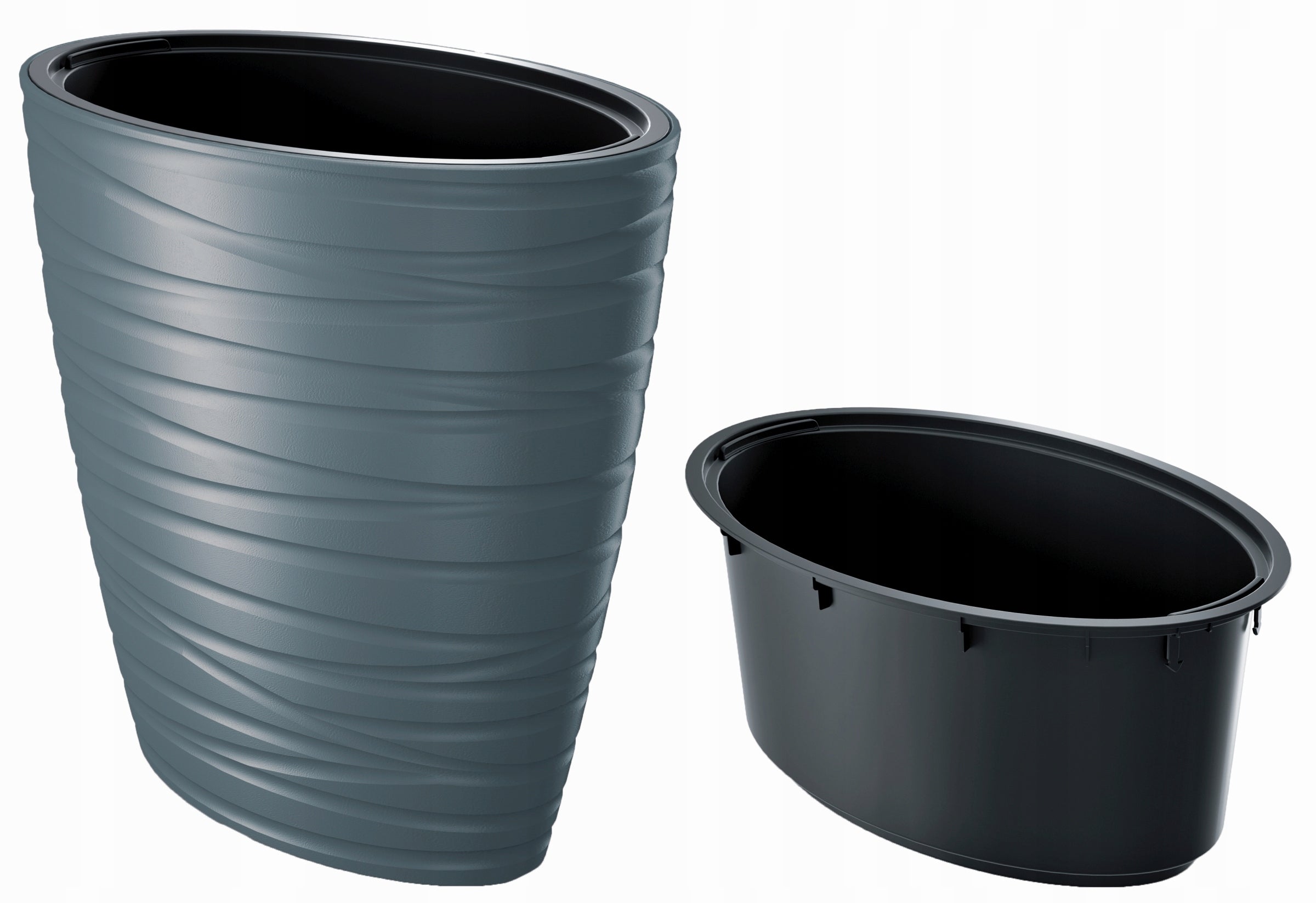 Blumentopf Prosperplast Maze DPMZE600-S433, schwarz 