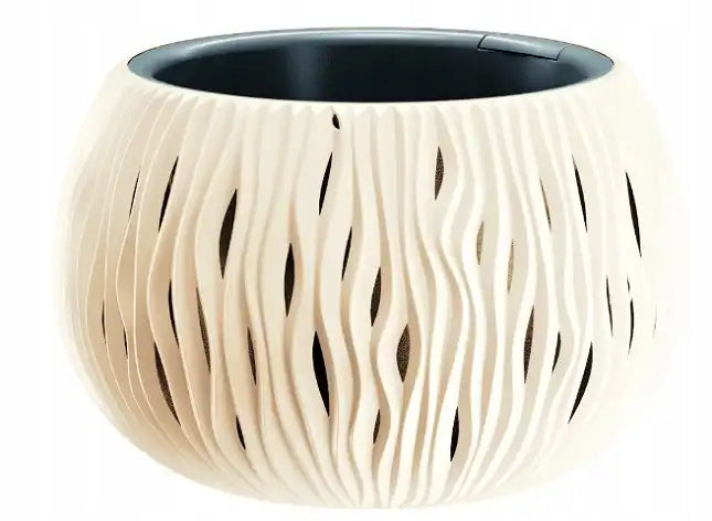 Plastiktopf Cream Bowl Sandy, cremefarben 