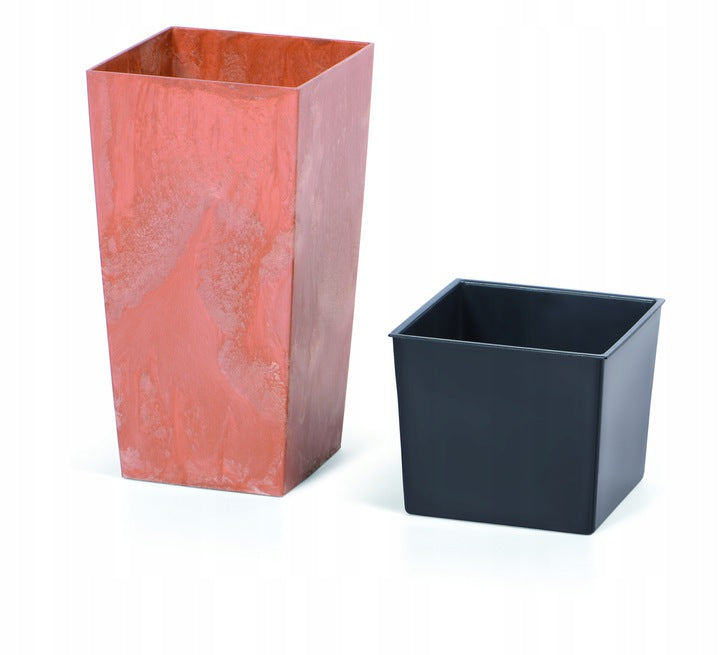 Topf Prosperplast Urbi Square Beton Effect DURS225E-R624, braun 