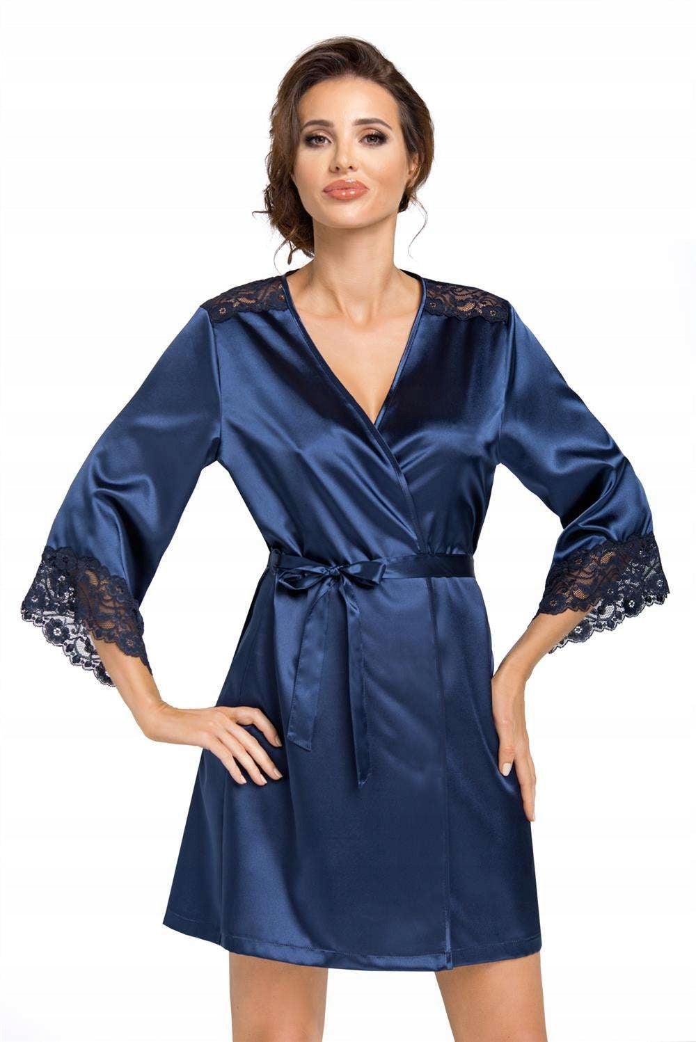 Morgenmantel für Damen Donna Eva, blau 