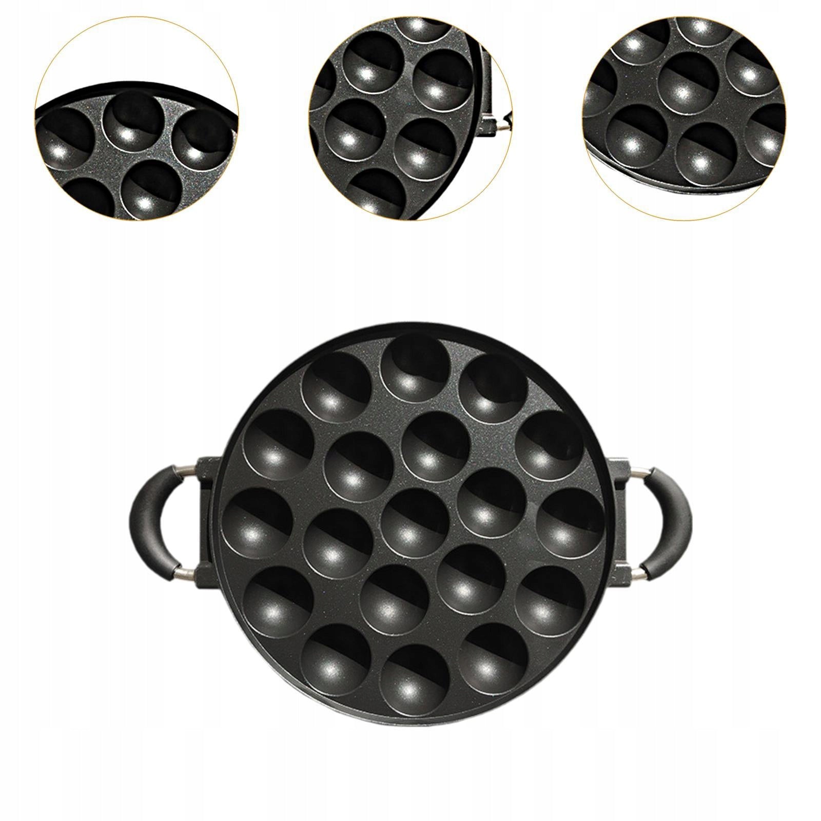 Donut Maker Pan Egg Frying Pan Nonstick Donut Baking Pan for 19 Hole Packaging status original