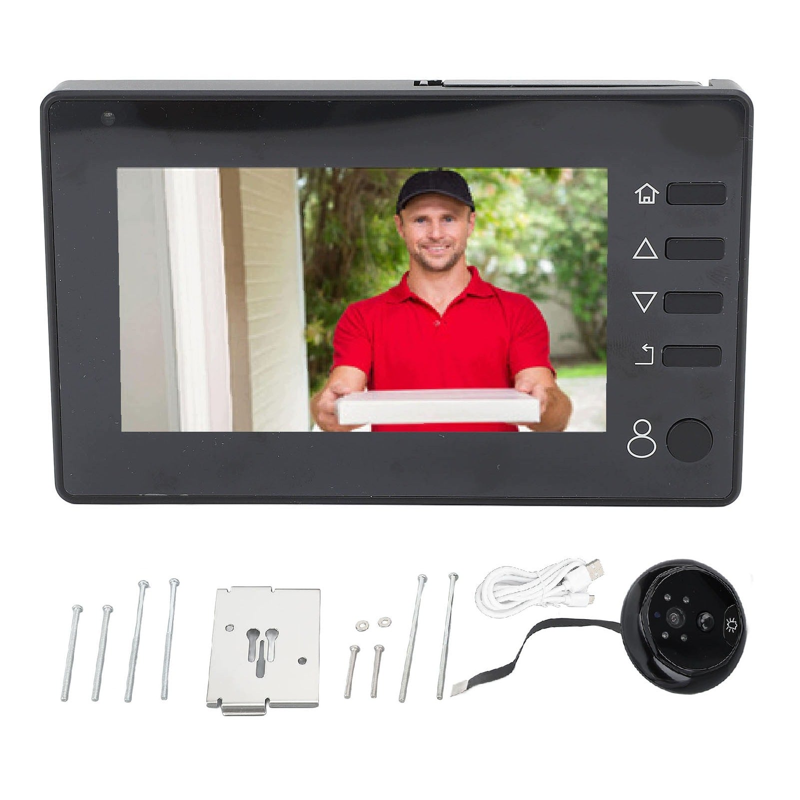 Door Camera with Viewfinder 720P 4,3 Inch Screen 145 Wide Angle 9A Model 0031JXPR