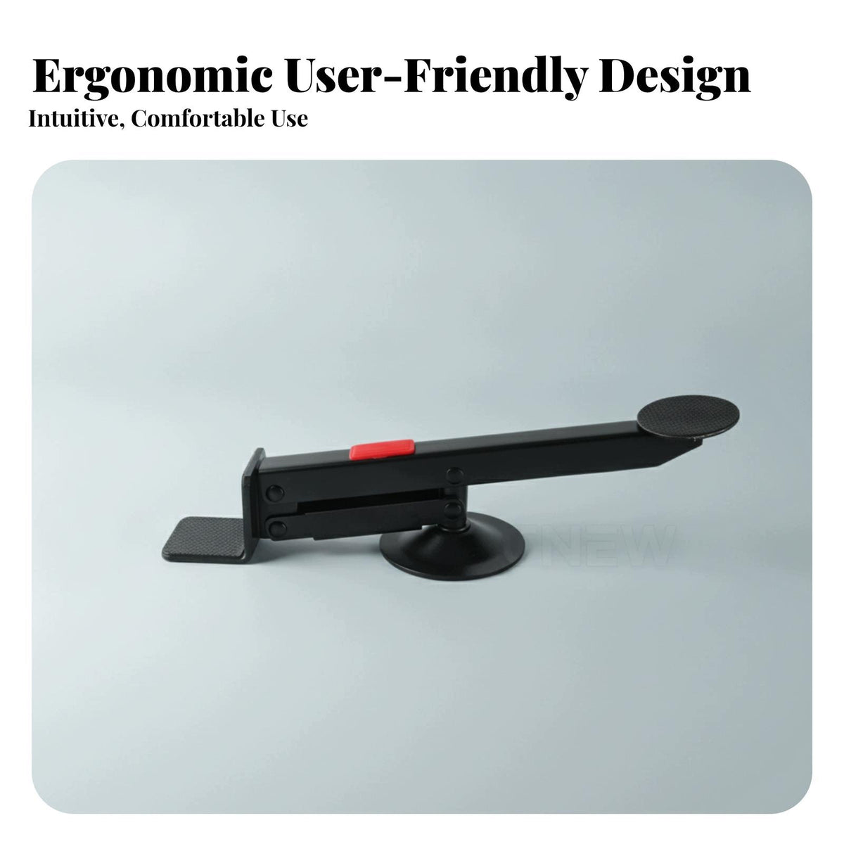 Door Lifting Tool Anti Slip Foot Operated Door Lifter Metal Black - Red Pad Brand no brand