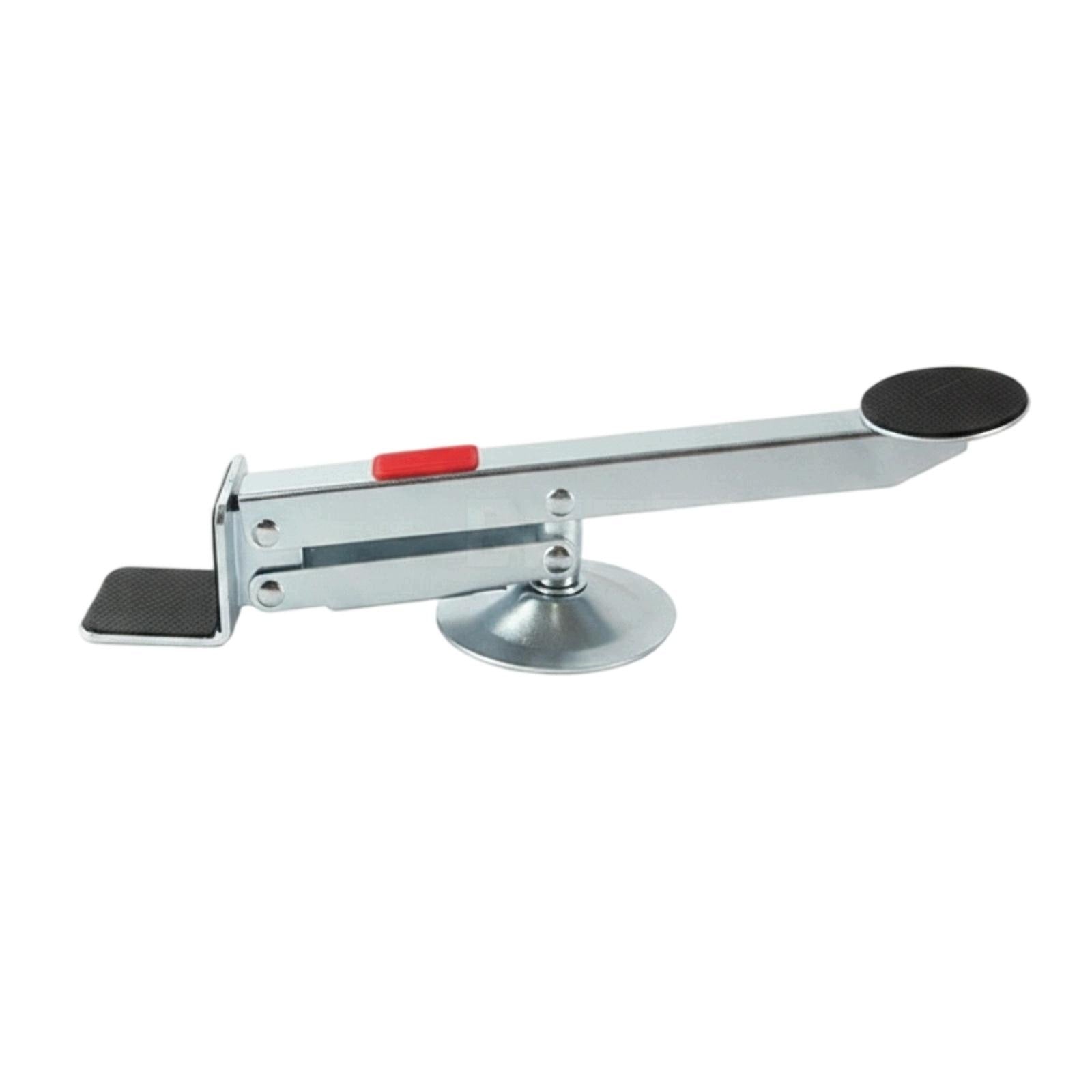 Door Lifting Tool Anti Slip Foot Operated Door Lifter Silver - Red Pad