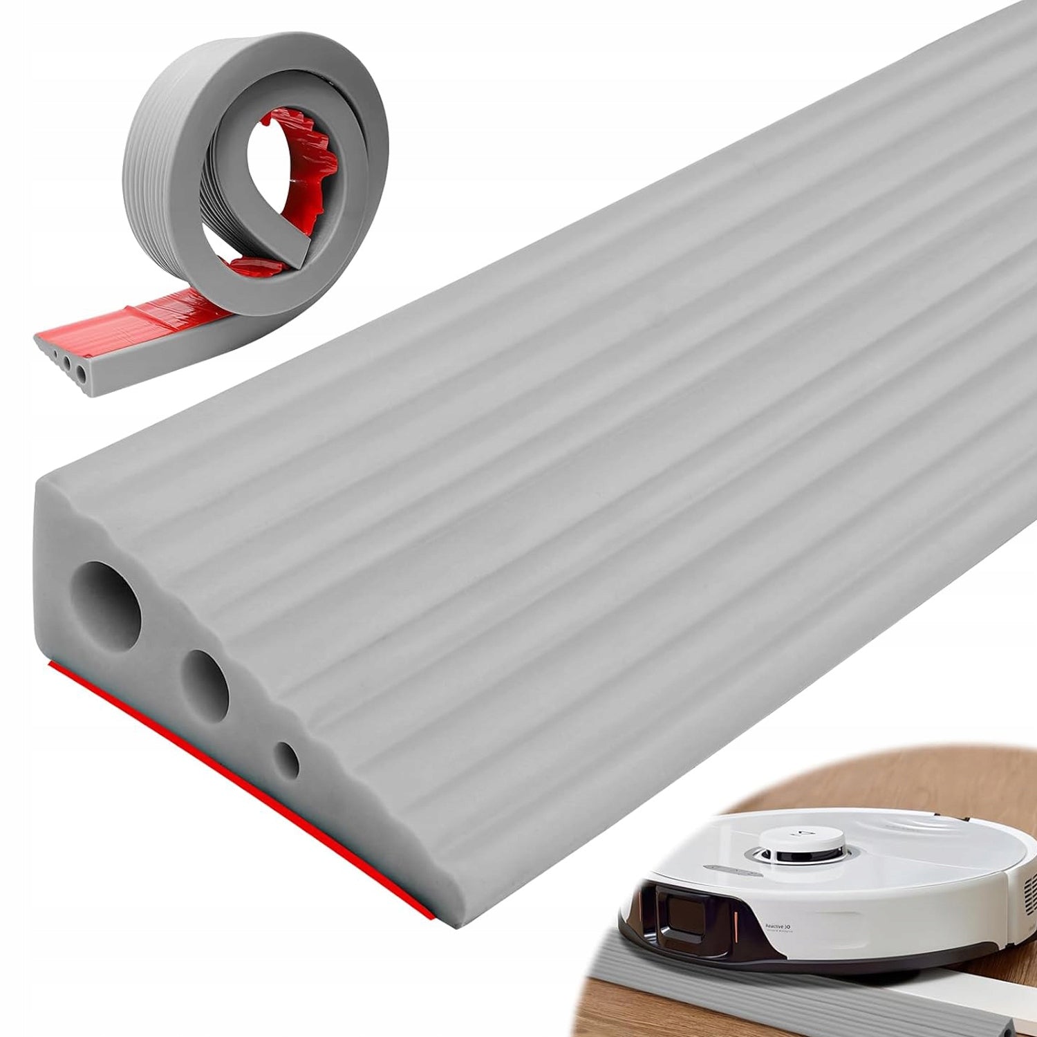 Door Threshold Ramp Self Adhesive Silicone Overrun Ramp for Strollers