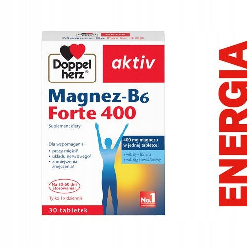 Doppelherz aktiv Magnesium-B6 Forte 400 tablets, 30 pcs Name other
