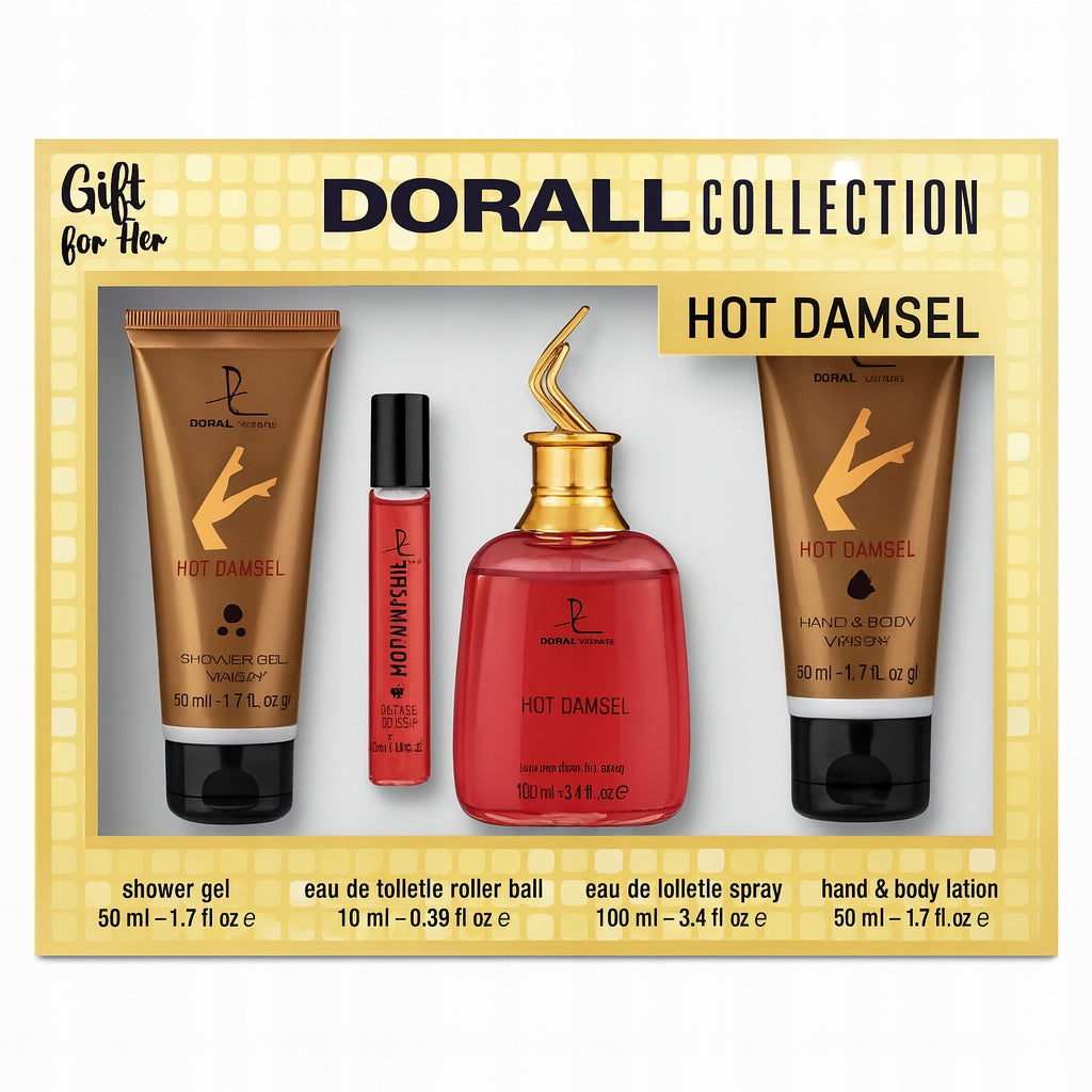 Dorall Collection Hot damsel cosmetics gift set in a 4el box.