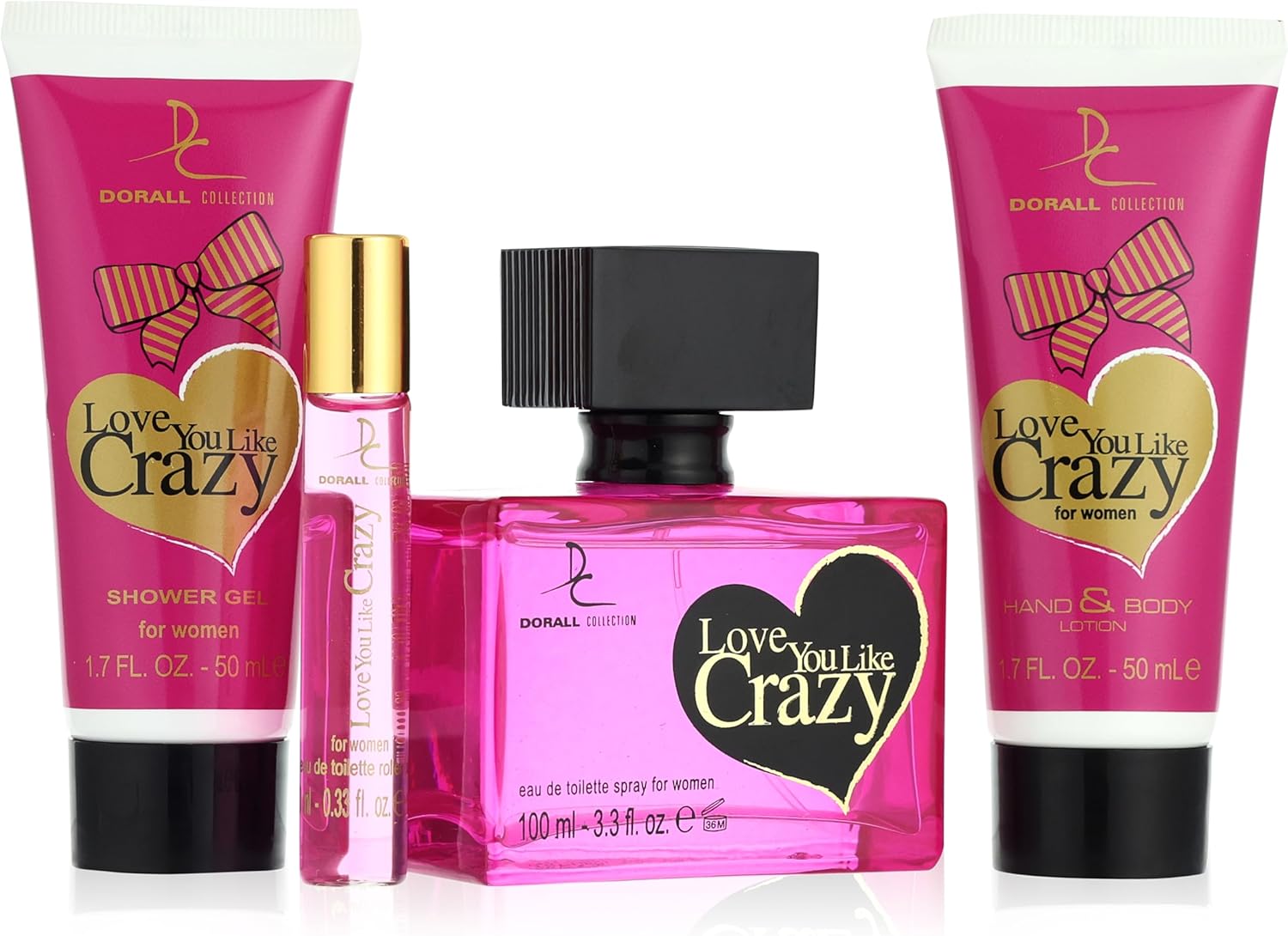 Dorall Collection Love You Like Crazy Gift Set in 4el Box. Product weight with unit packaging 0.4 kg