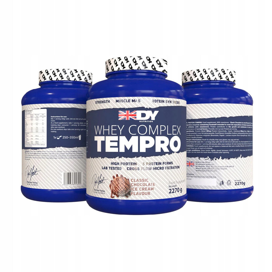 Dorian Yates Whey Complex Tempro Protein Conditioner Chocolate Hazelnut 2270g Expiration date at least 3 months from the date of purchase